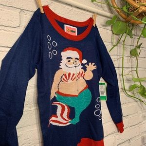 Mermaid Santa Christmas Sweater